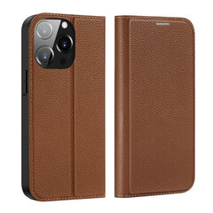 Dux Ducis Skin X2 iPhone 14 Pro with magnetic flap brown hind ja info | Telefoni kaaned, ümbrised | kaup24.ee