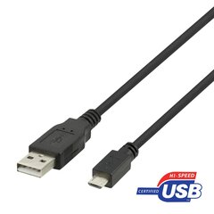 Deltaco, USB 2.0 Micro B, 2,4 А, 2 м, черный цвет / USB-302S-K / 00140009 цена и информация | Кабели для телефонов | kaup24.ee