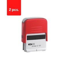 Korpus COLOP PRINTER C10 punane värv sinise padjaga, pakis 2 tk. цена и информация | Канцелярские товары | kaup24.ee