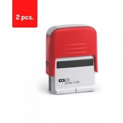 Корпус печати COLOP PRINTER C20 красного цвета с синей подушкой, 2 шт. цена и информация | Канцелярские товары | kaup24.ee