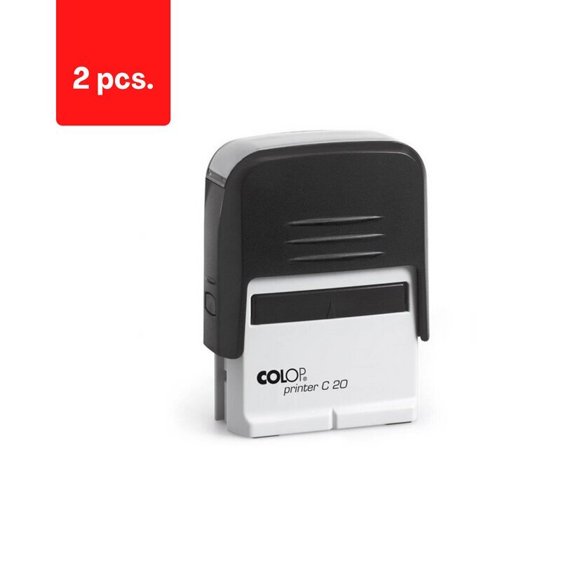 Kere COLOP Printer C20, must korpus, must padi, pakend 2 tk. hind ja info | Kirjatarbed | kaup24.ee