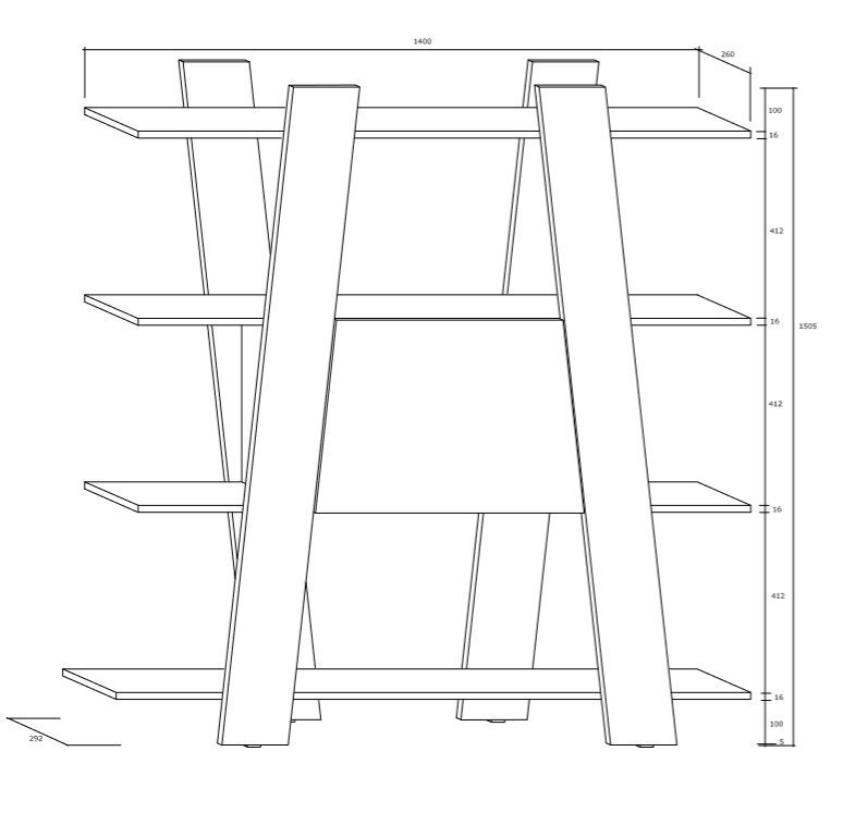 Riiul Via 140-2D, tumepruun цена и информация | Riiulid | kaup24.ee