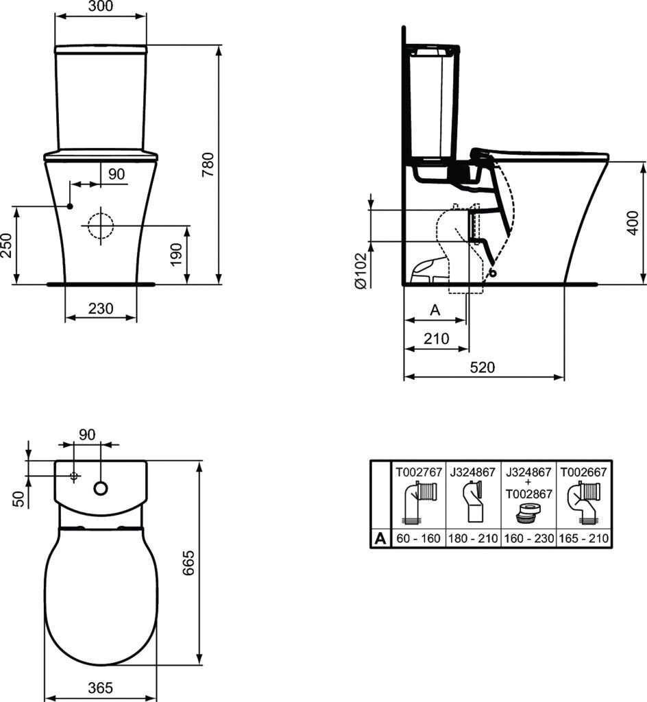 Wc pott Ideal Standard Connect Air Aquablade aeglaselt sulguva kaanega цена и информация | WС-potid | kaup24.ee