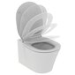 Seinale paigaldatav WC pott Ideal Standard Connect Air Rimless, aeglaselt sulguva kaanega hind ja info | WС-potid | kaup24.ee