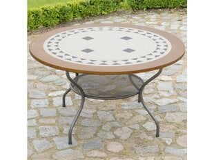 Aialaud Patio Como 125 cm, pruun/hall hind ja info | Aialauad | kaup24.ee