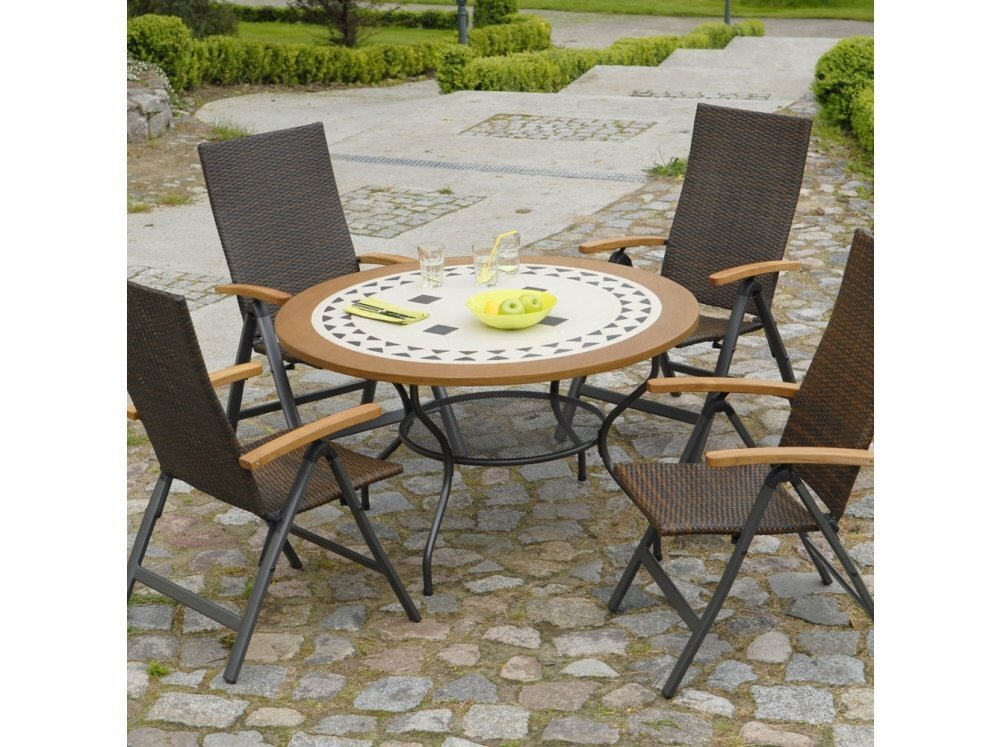 Aialaud Patio Como 125 cm, pruun/hall цена и информация | Aialauad | kaup24.ee