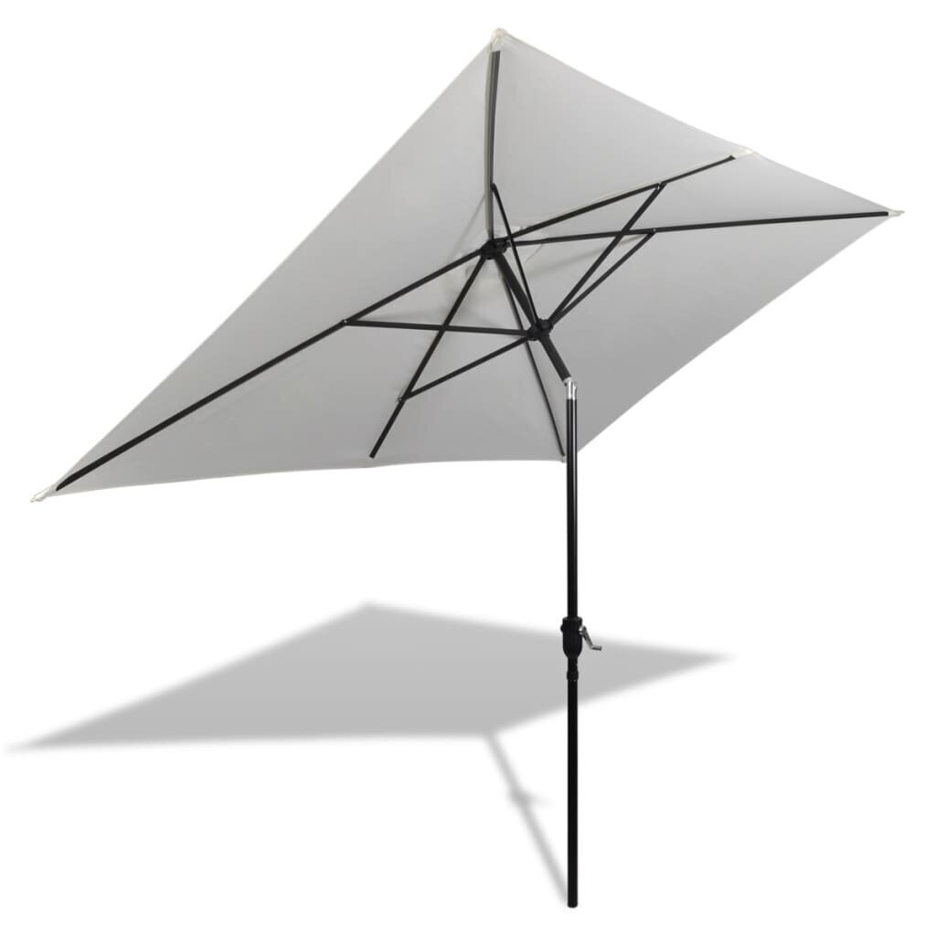 vidaXLi kandiline päikesevari 200 x 300 cm liivavalge hind ja info | Päikesevarjud, markiisid ja alused | kaup24.ee