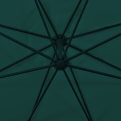 vidaXL konsooldisainiga päikesevari 3,5 m, roheline hind ja info | Päikesevarjud, markiisid ja alused | kaup24.ee