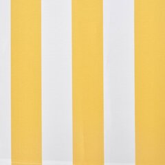 vidaXL kokkupandav varikatus 300 cm kollane ja valge hind ja info | Päikesevarjud, markiisid ja alused | kaup24.ee
