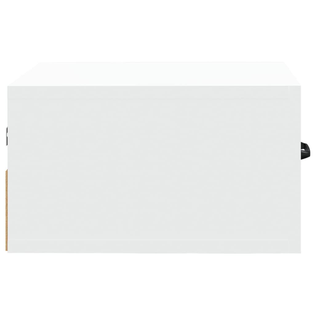 vidaXL seinale kinnitatav öökapp, valge, 35 x 35 x 20 cm hind ja info | Öökapid | kaup24.ee