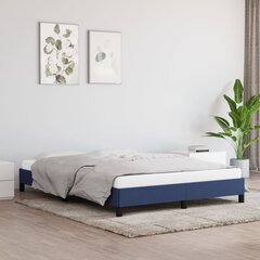 vidaXL voodiraam, sinine, 140 x 190 cm, kangas цена и информация | Кровати | kaup24.ee