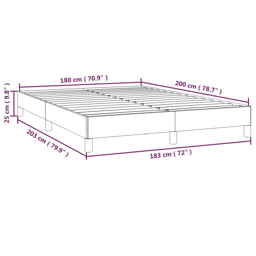 vidaXL voodiraam, kreemjas, 180x200 cm, kangas hind ja info | Voodid | kaup24.ee