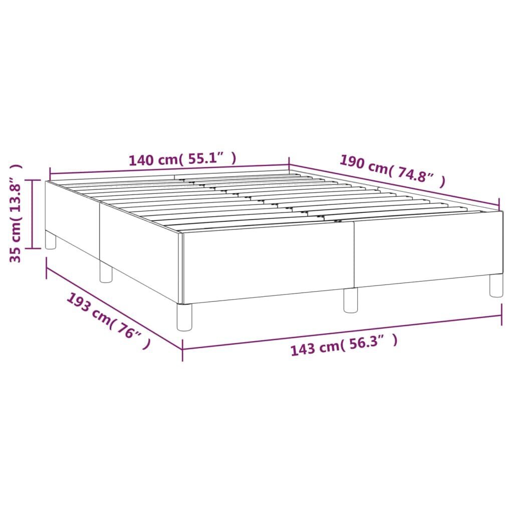 vidaXL voodiraam, tumesinine, 120 x 200 cm, samet hind ja info | Voodid | kaup24.ee