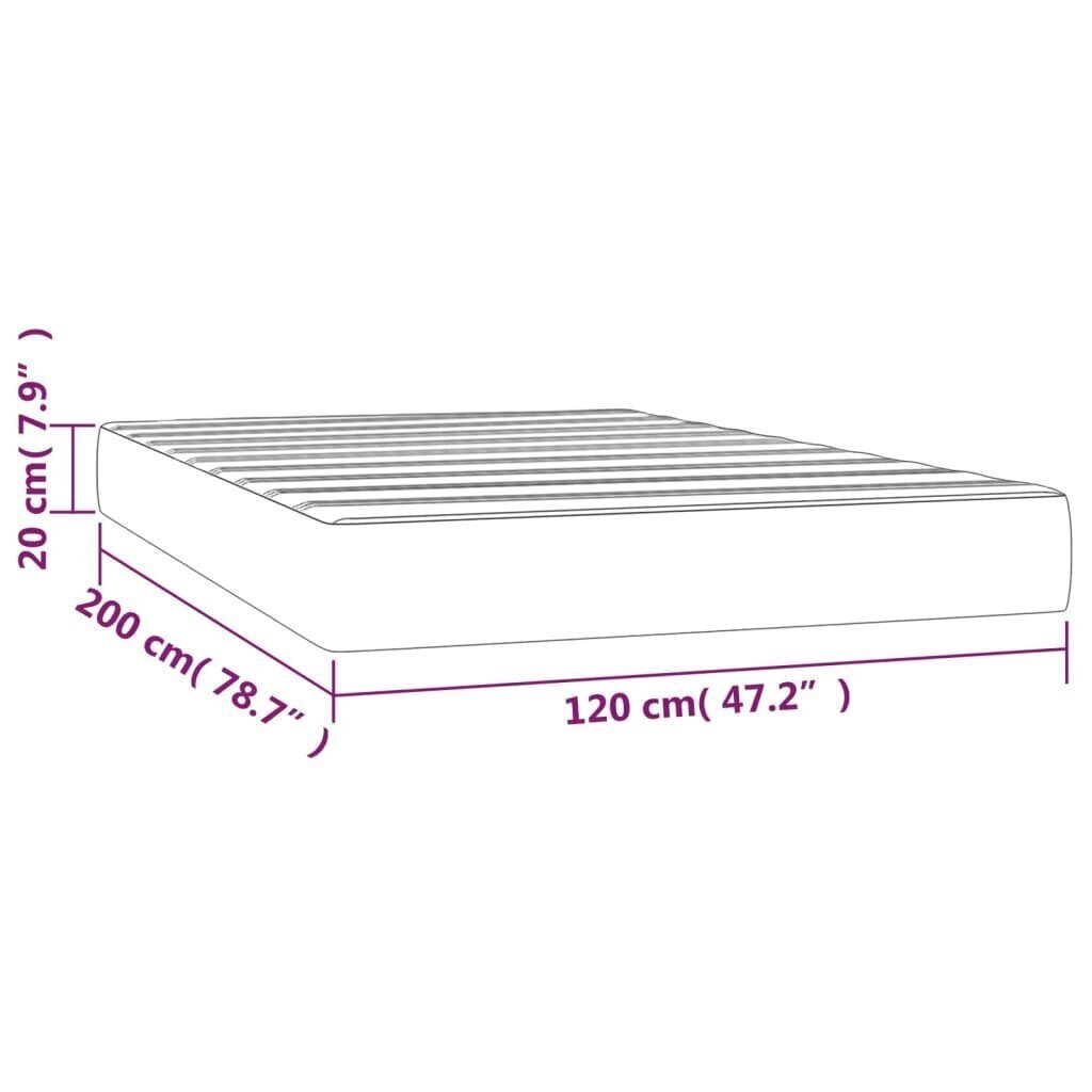 vidaXL vedrumadrats, pruunikashall, 120x200x20 cm, kangas hind ja info | Madratsid | kaup24.ee