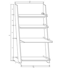 Kirjutuslaud-riiul Rack, valge цена и информация | Компьютерные, письменные столы | kaup24.ee