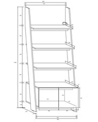 Põrandariiul Rack 80-1D, valge/pruun цена и информация | Полки | kaup24.ee