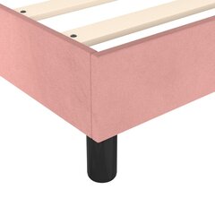 vidaXL kontinentaalvoodi, roosa, 160x200 cm, samet цена и информация | Кровати | kaup24.ee
