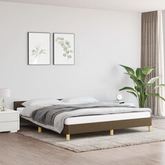 vidaXL voodiraam peatsiga, tumepruun, 180x200 cm, kangas hind ja info | Voodid | kaup24.ee