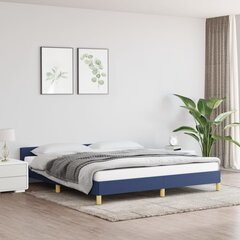 vidaXL voodiraam peatsiga, sinine, 180x200 cm, kangas hind ja info | Voodid | kaup24.ee