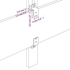 vidaXL voodipeats servadega, kreemjas, 83x23x118/88 cm, kangas цена и информация | Кровати | kaup24.ee