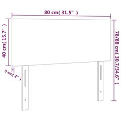 vidaXL voodipeats, tumepruun, 80x5x78/88 cm, kangas цена и информация | Кровати | kaup24.ee