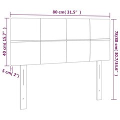 vidaXL voodipeats, must, 80x5x78/88 cm, kangas hind ja info | Voodid | kaup24.ee