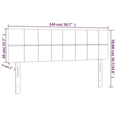 vidaXL voodipeatsid 2 tk, pruunikashall, 72x5x78/88 cm, kangas цена и информация | Кровати | kaup24.ee