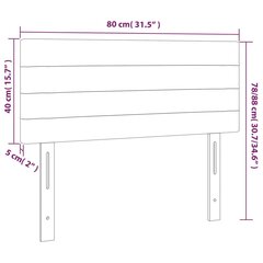 vidaXL voodipeats, tumepruun, 80x5x78/88 cm, kangas цена и информация | Кровати | kaup24.ee