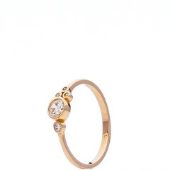 Золотое кольцо для женщин с цирконием цена и информация | Кольца | kaup24.ee