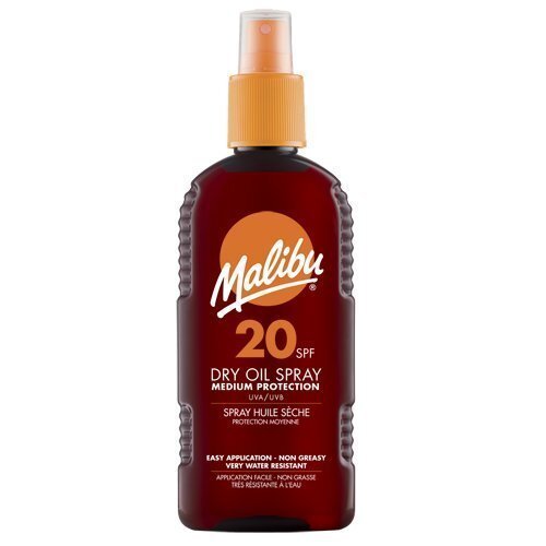 Päikesekaitsega kuivõli sprei Malibu Dry Oil Spray SPF20, 200 ml цена и информация | Päikesekreemid | kaup24.ee