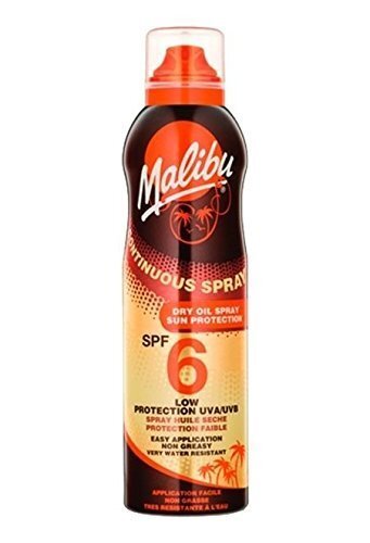 Pihustatav päikesekaitseõli Malibu Continuous Spray Dry Oil SPF 6, 175 ml цена и информация | Päikesekreemid | kaup24.ee