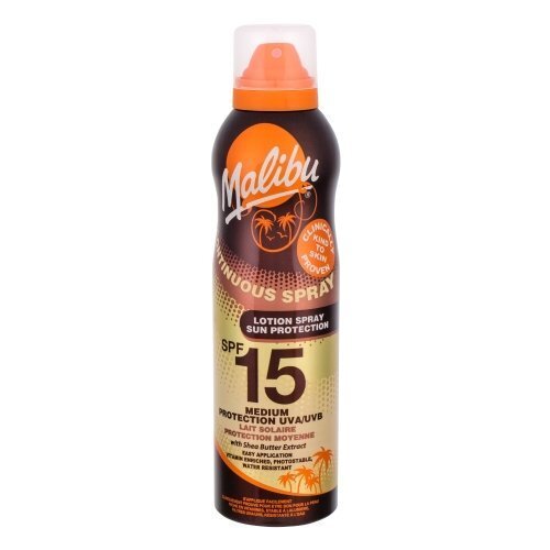 Malibu Continuous Spray SPF15 päikesekaitsesprei 175 ml hind ja info | Päikesekreemid | kaup24.ee