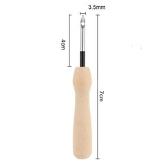 Tööriist silmustikandiks puidust käepidemega 3,5 mm hind ja info | Tikkimistarvikud | kaup24.ee
