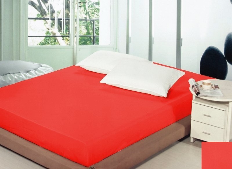 Mikrofiibrist voodilina 200x220 cm, punane hind ja info | Voodilinad | kaup24.ee