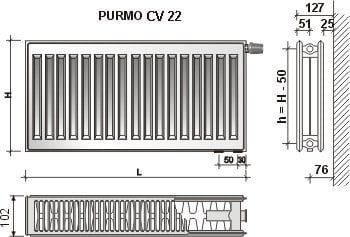 Radiaator Purmo VKO 22 600-1200 hind | kaup24.ee