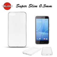 Telone Ultra Slim 0.3mm tagakülg HTC U11 Life Läbipaistev hind ja info | Telefoni kaaned, ümbrised | kaup24.ee