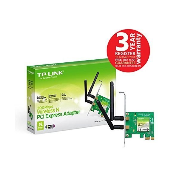 TP-LINK 300MBit/s WLAN-N PCI Express-Adapter Atheros-Chipsatz 2T2R 2,4GHz 802.11b/g/n 2 removeable antennas hind ja info | Ruuterid | kaup24.ee