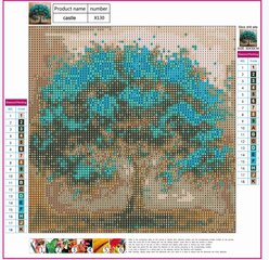 Rombikujuline-mosaiikkomplekt 5D (aukude liimimine) 30x30 cm DK31096 цена и информация | Алмазная мозаика | kaup24.ee