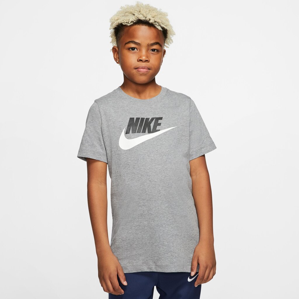 Nike laste T-särk NSW TEE FUTURA ICON TD, hall цена и информация | Poiste särgid | kaup24.ee