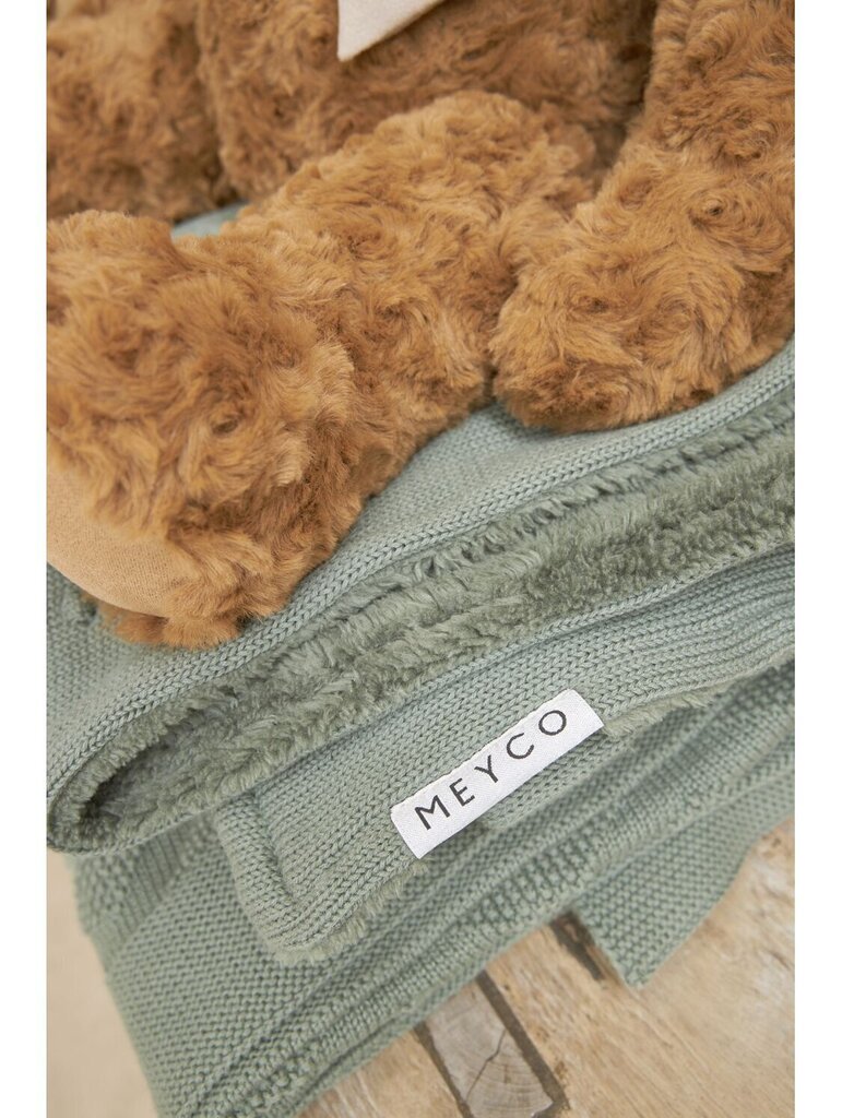 Tekk 75x100cm, Meyco Baby, Mini Knots Fleece (Forest Green) hind ja info | Voodikatted, pleedid | kaup24.ee