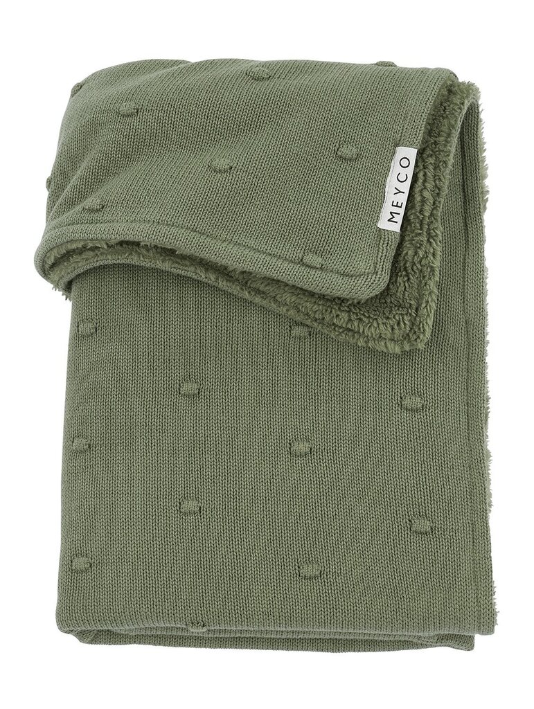 Tekk 75x100cm, Meyco Baby, Mini Knots Fleece (Forest Green) цена и информация | Voodikatted, pleedid | kaup24.ee