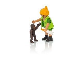 Конструктор 9074 PLAYMOBIL® Playmo-Friends, Zookeeper with Baby Gorilla цена и информация | Конструкторы и кубики | kaup24.ee