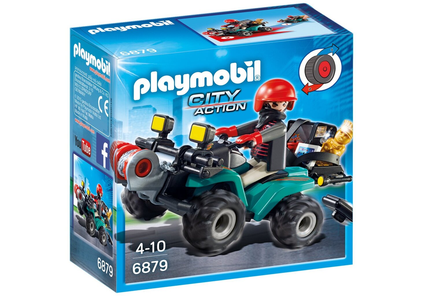 6879 PLAYMOBIL® City Action ATV ja sõitja цена и информация | Klotsid ja konstruktorid | kaup24.ee