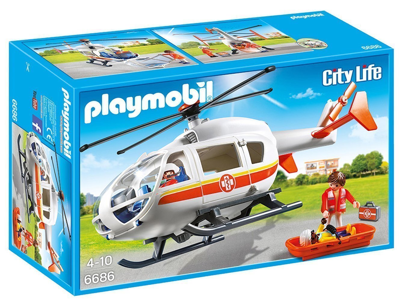 6686 PLAYMOBIL® City Life Kiirabi helikopter hind ja info | Klotsid ja konstruktorid | kaup24.ee