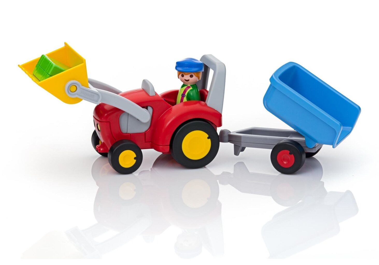 Playset Playmobil 1,2,3 Tractor with Trailer 6964 hind ja info | Klotsid ja konstruktorid | kaup24.ee