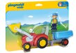 Playset Playmobil 1,2,3 Tractor with Trailer 6964 цена и информация | Klotsid ja konstruktorid | kaup24.ee