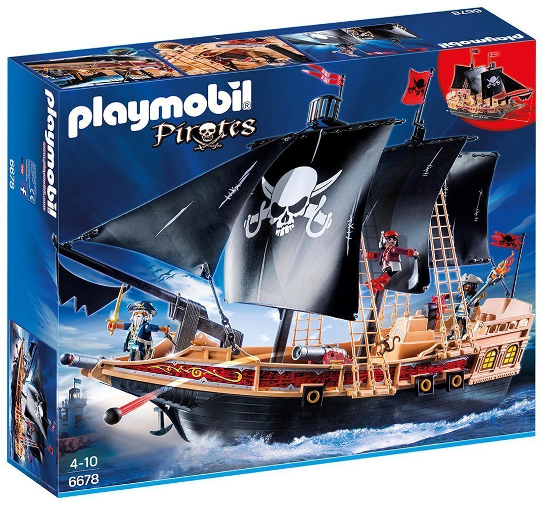 6678 PLAYMOBIL® Pirates Suur piraatide laev цена и информация | Klotsid ja konstruktorid | kaup24.ee