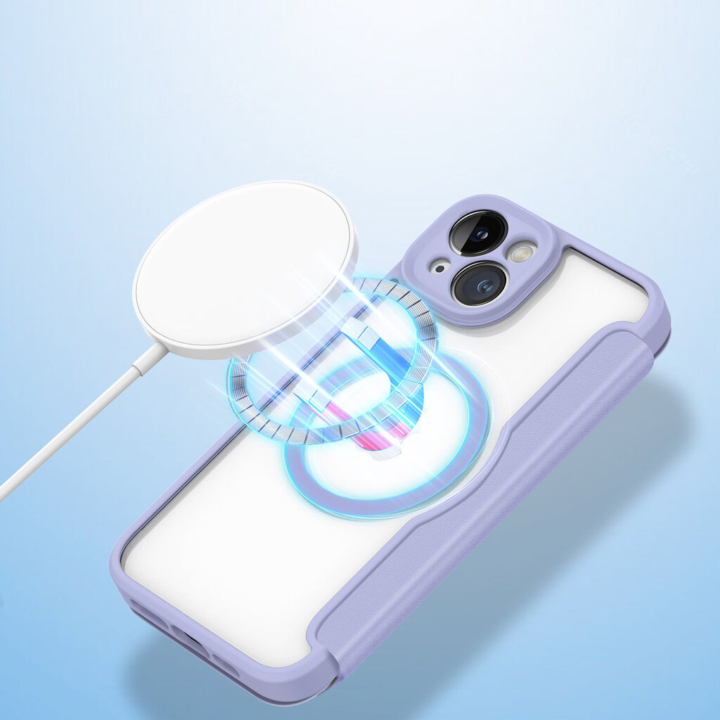 Telefoniümbris Dux Ducis Skin X Pro - iPhone 14 - Magnetic MagSafe Flip, lilla цена и информация | Telefoni kaaned, ümbrised | kaup24.ee