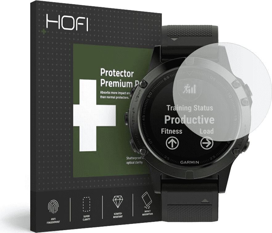 Kaitsekile Hofi Glass Pro+ - Garmin Fenix 5 / 6 / 6 PRO / 7 цена и информация | Nutikellade ja nutivõrude tarvikud | kaup24.ee