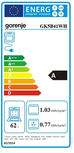 Gorenje GK5B41WH hind ja info | Elektripliidid | kaup24.ee